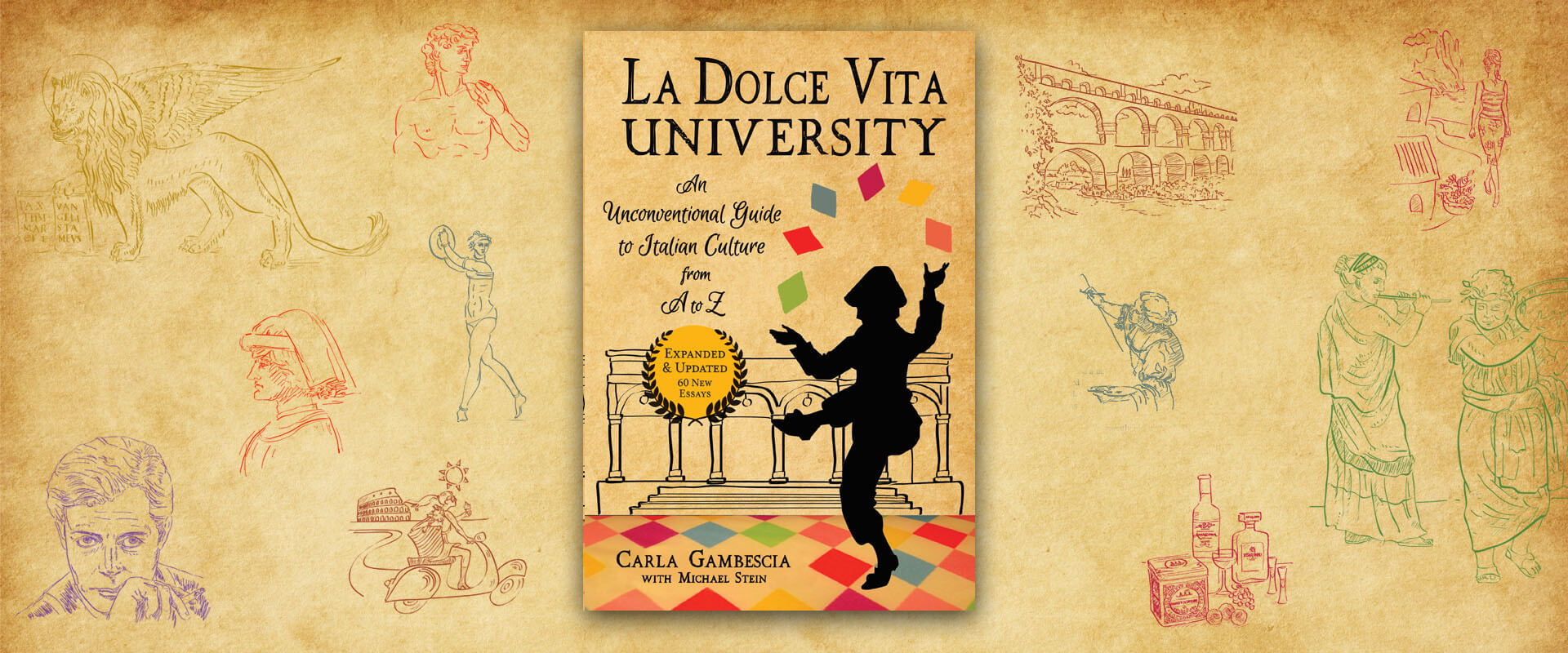 La Dolce Vita University book cover and background